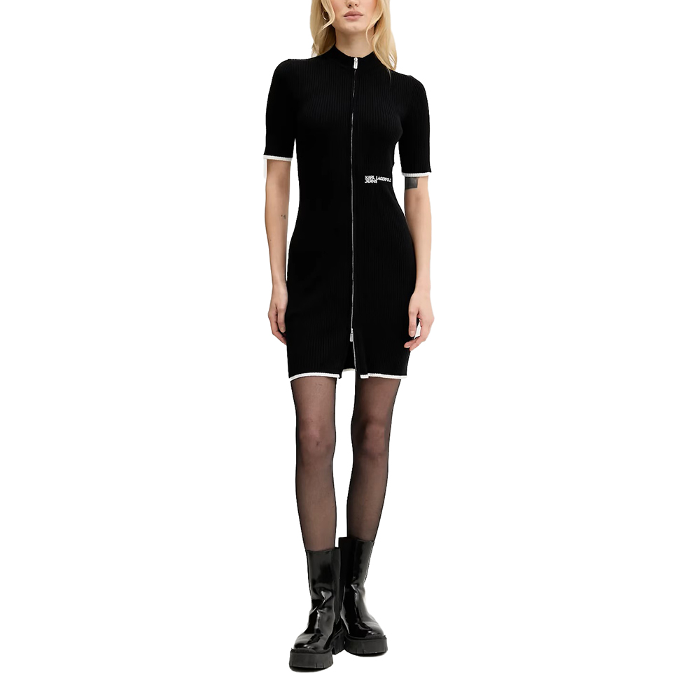 KARL LAGERFELD SS KNIT ZIP DRESS A3W13013 4