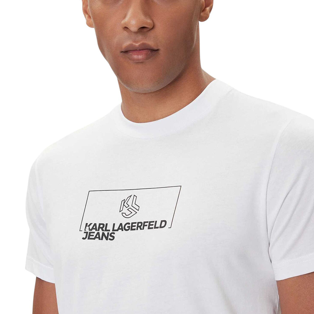 KARL LAGERFELD KLJ SLIM OUTLINE LOGO TEE A4M17020 3