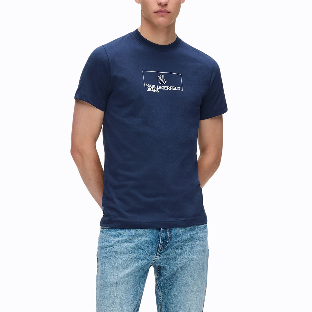 KARL LAGERFELD KLJ SLIM OUTLINE LOGO TEE A4M17020 1