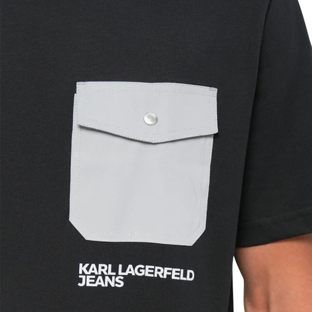 KARL LAGERFELD KLJ REG MIXED MATERIAL TEE A4M17034 3