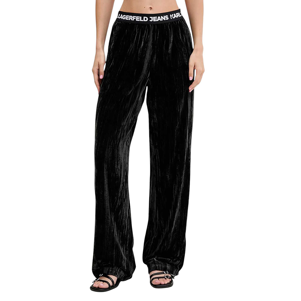 KARL LAGERFELD KLJ VELVET SWEATPANT WIDE LEG A4W10135 1