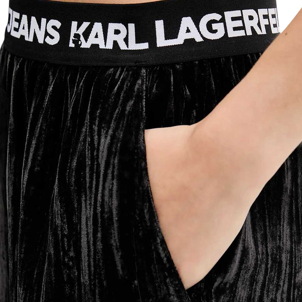 KARL LAGERFELD KLJ VELVET SWEATPANT WIDE LEG A4W10135 2