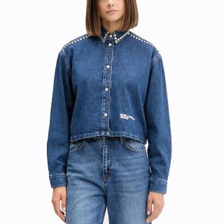 KARL LAGERFELD KLJ DENIM STUDDED SHIRT A4W11002