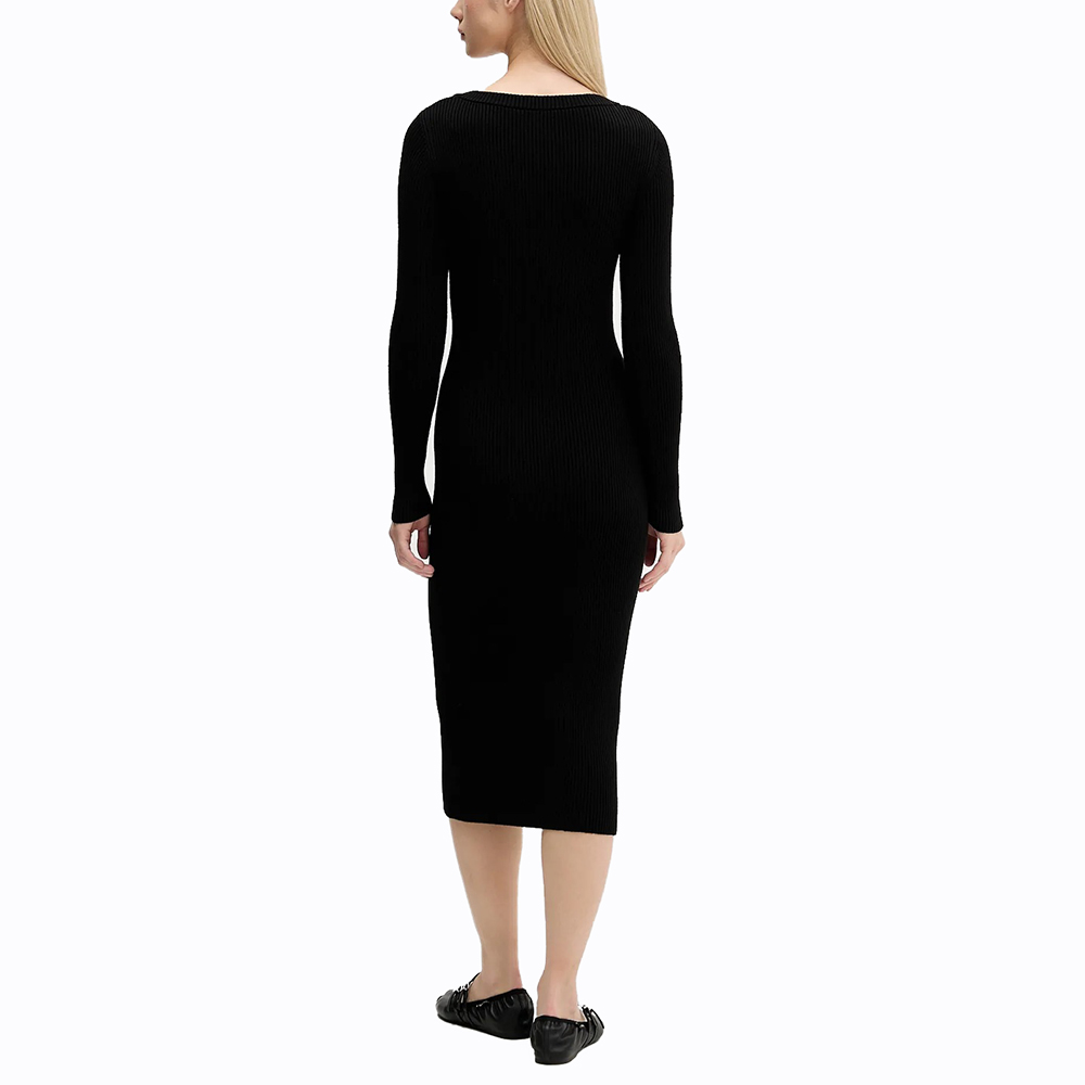 KARL LAGERFELD KLJ ZIP MIDI KNIT DRESS A4W13011 2