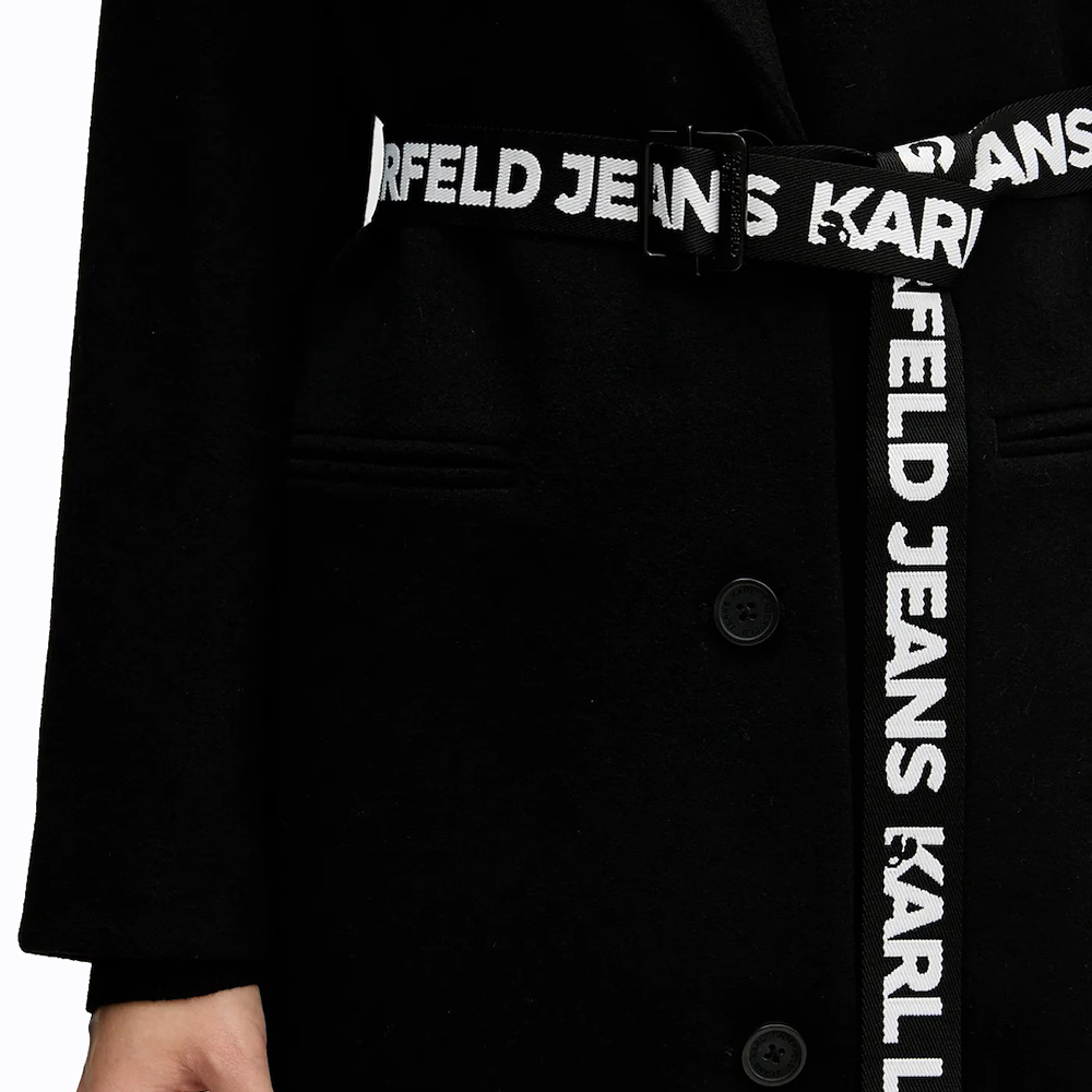KARL LAGERFELD KLJ BELTED WOOL COAT A4W15056 3