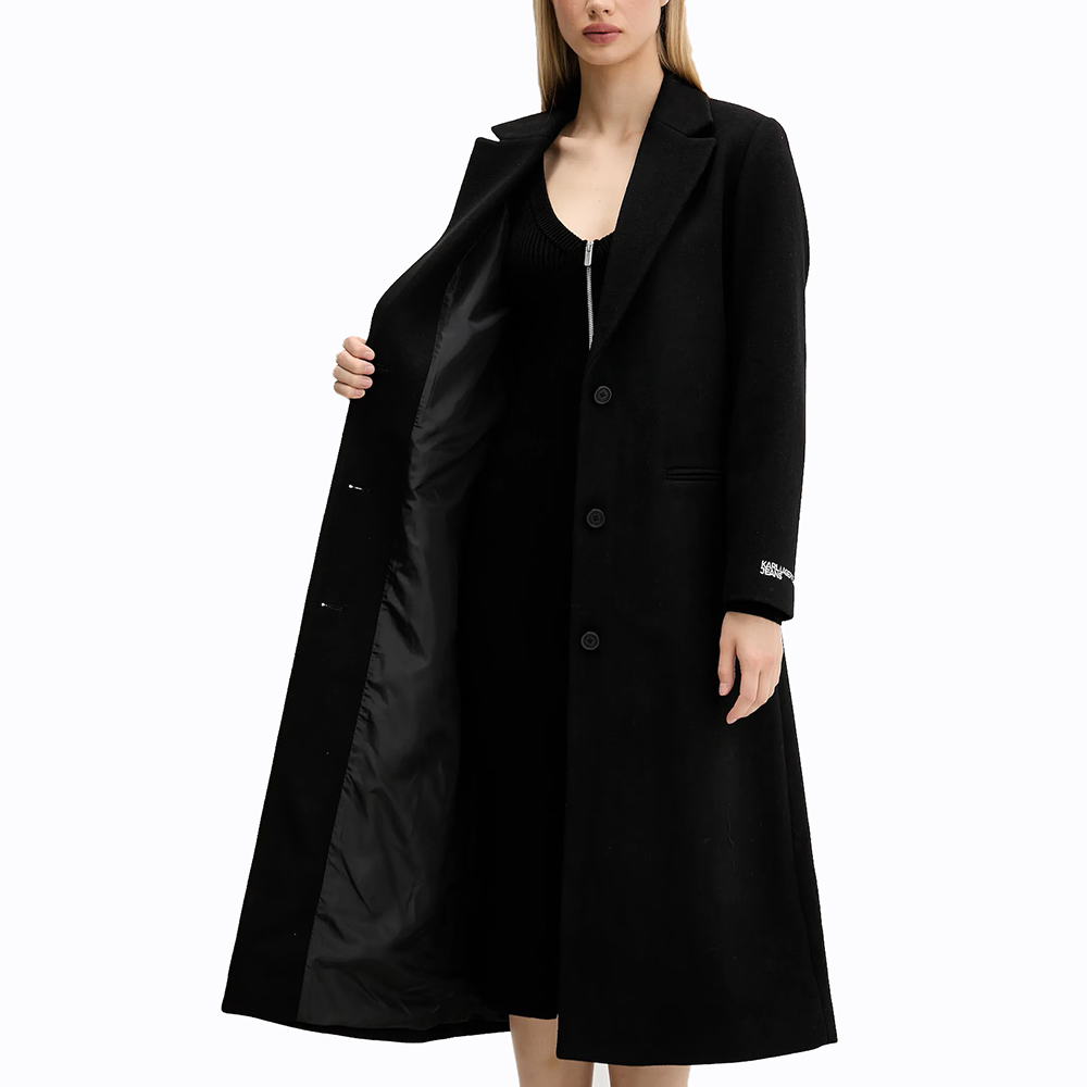 KARL LAGERFELD KLJ BELTED WOOL COAT A4W15056 4