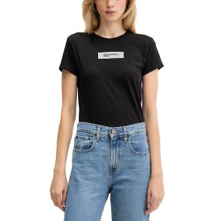 KARL LAGERFELD KLJ SLIM REFLECTIVE LOGO TEE A4W17002