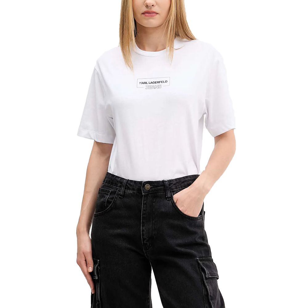 KARL LAGERFELD KLJ REG OUTLINE LOGO TEE A4W17003 1