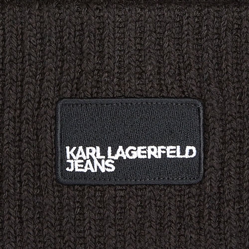KARL LAGERFELD PATCH LONG BEANIE A4W33079 3