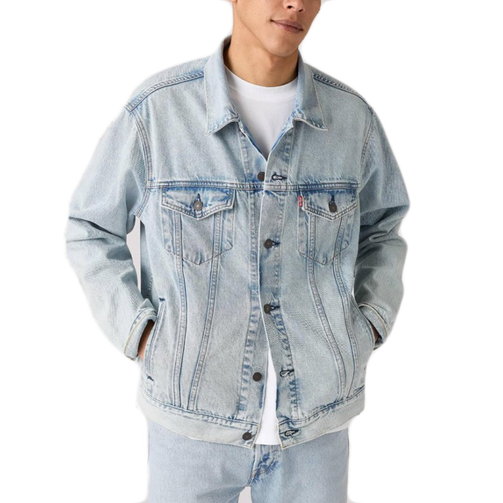 LEVI'S RELAXED FIT TRUCKER LIGHT INDIGO - WORN IN A5782 1