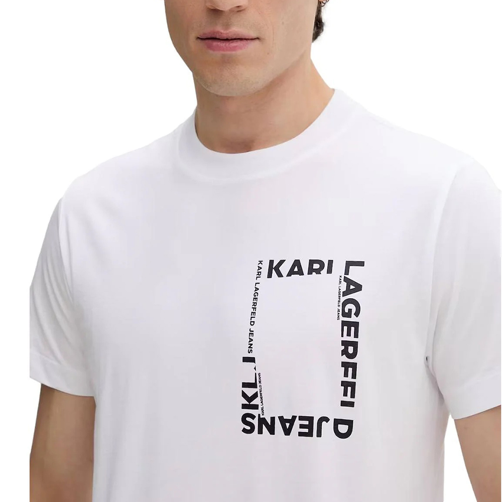 KARL LAGERFELD KLJ SLIM SS FRAME LOGO TEE B2M17046 2