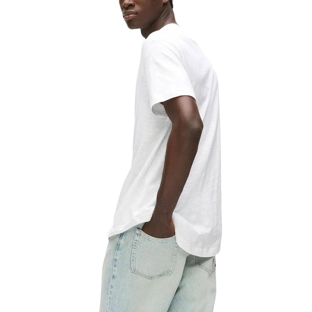 KARL LAGERFELD KLJ REG CURVED HEM SLUB TEE B2M17048 2