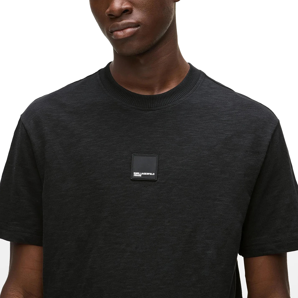 KARL LAGERFELD KLJ REG CURVED HEM SLUB TEE B2M17048 3