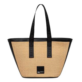 KARL LAGERFELD BOX LOGO RAFFIA SHOPPER B2W30113