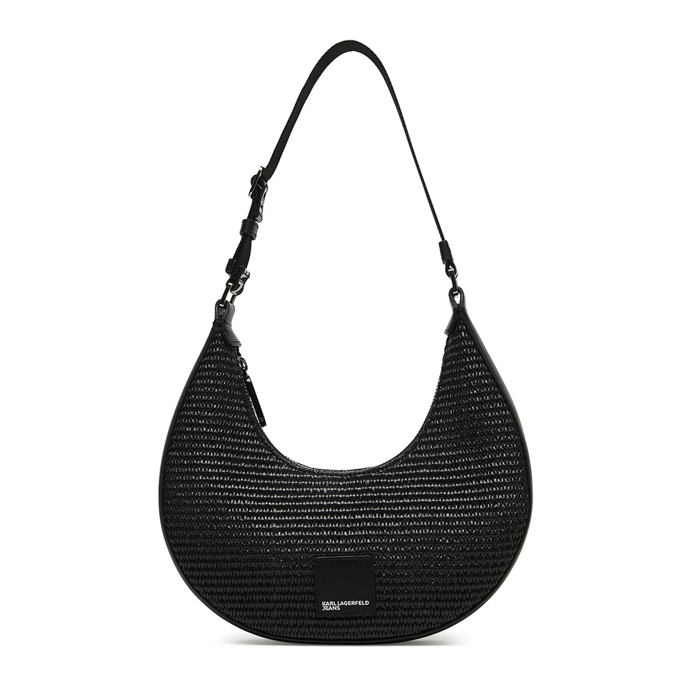 KARL LAGERFELD KLJ BOX LOGO RAFFIA HALFMOON B2W30120 1