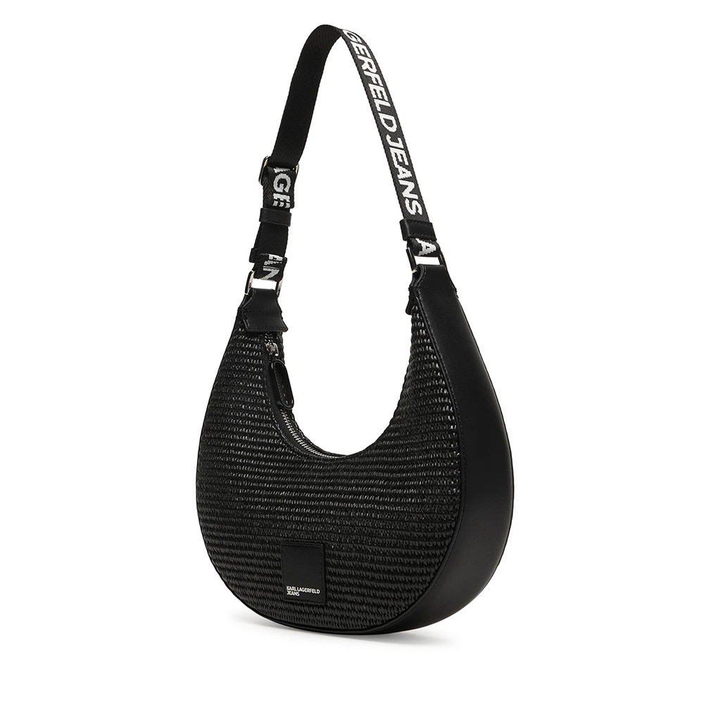 KARL LAGERFELD KLJ BOX LOGO RAFFIA HALFMOON B2W30120 2
