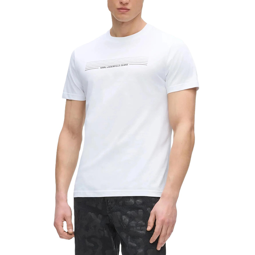 KARL LANGERFELD SLIM STRIPES LOGO TEE B3M17001 1
