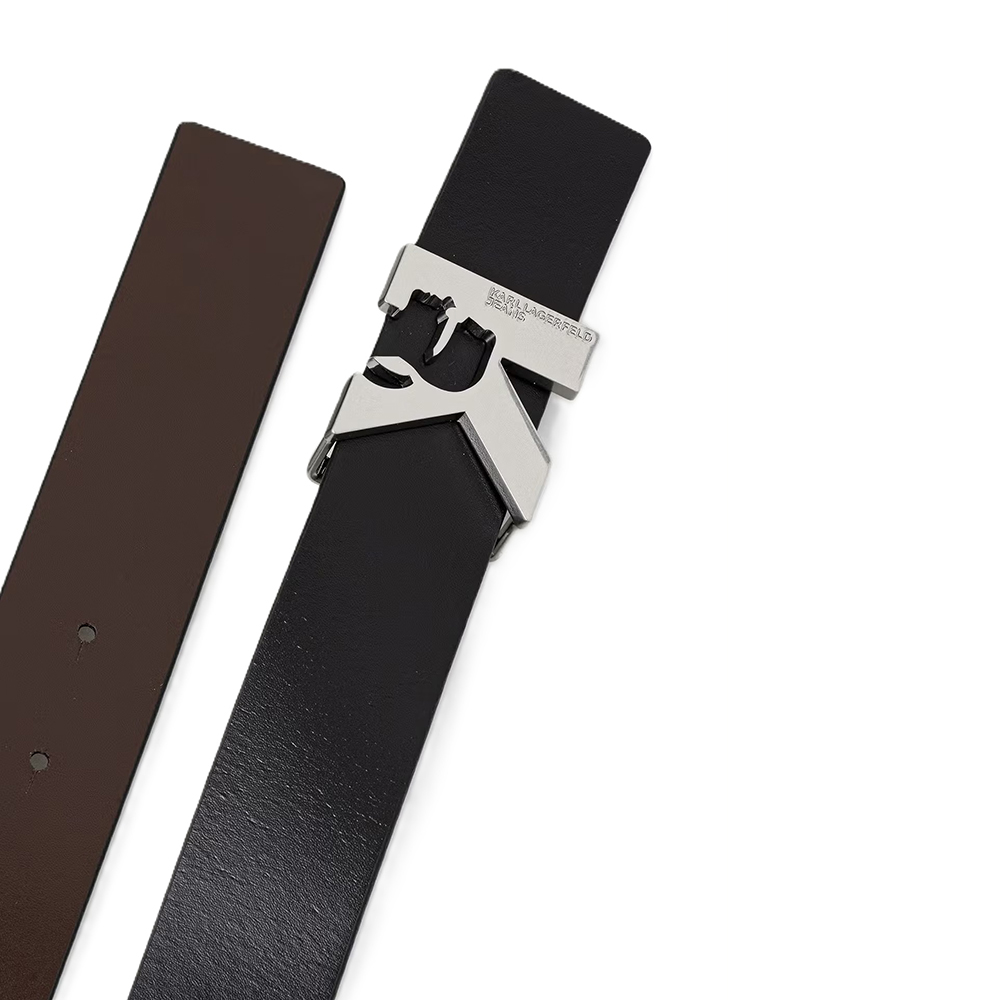 KARL LAGERFELD REVERSIBLE K LEATHER BELT B3M33076 3