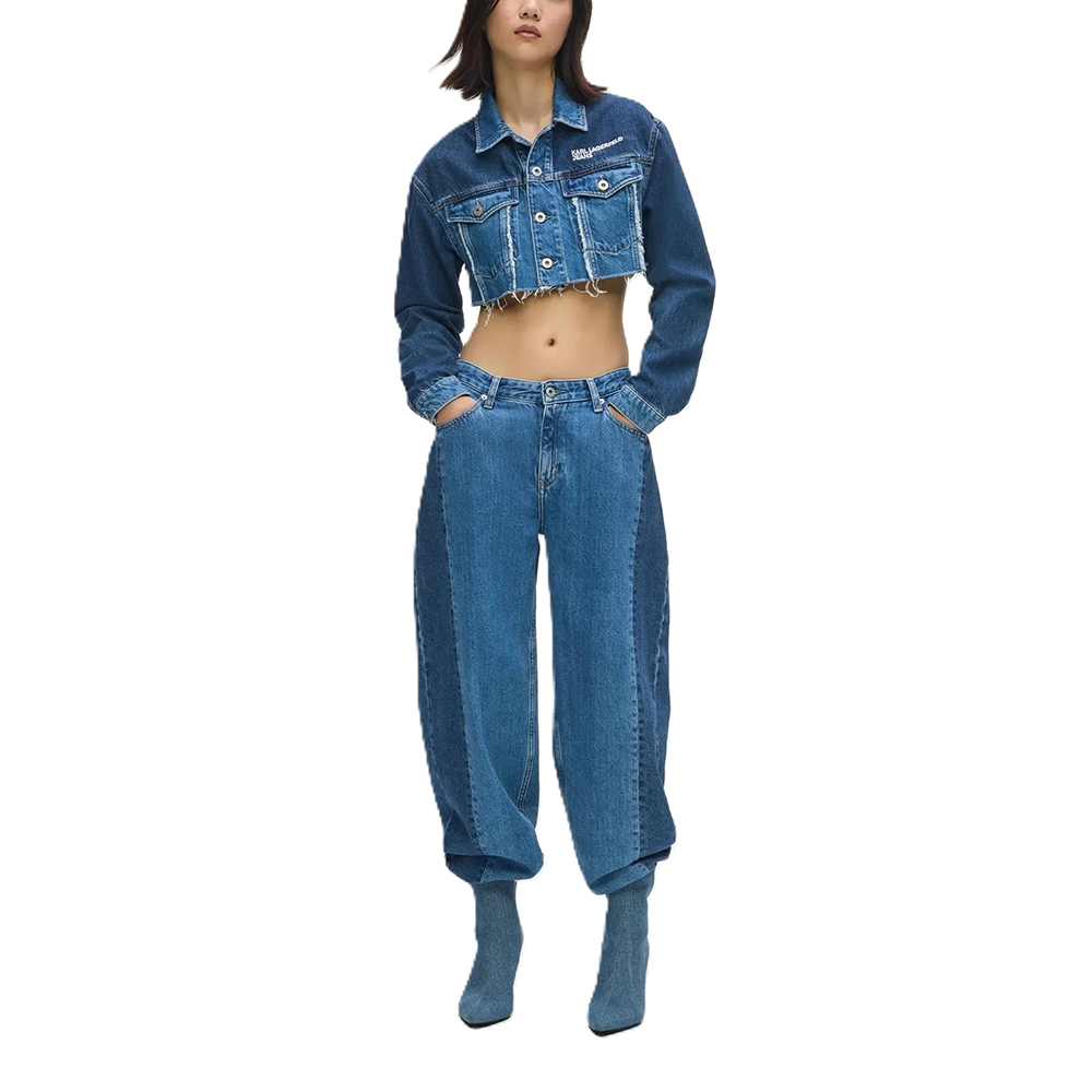 KARL LANGERFELD BLOCKED DENIM MICRO JACKET B3W14019 4