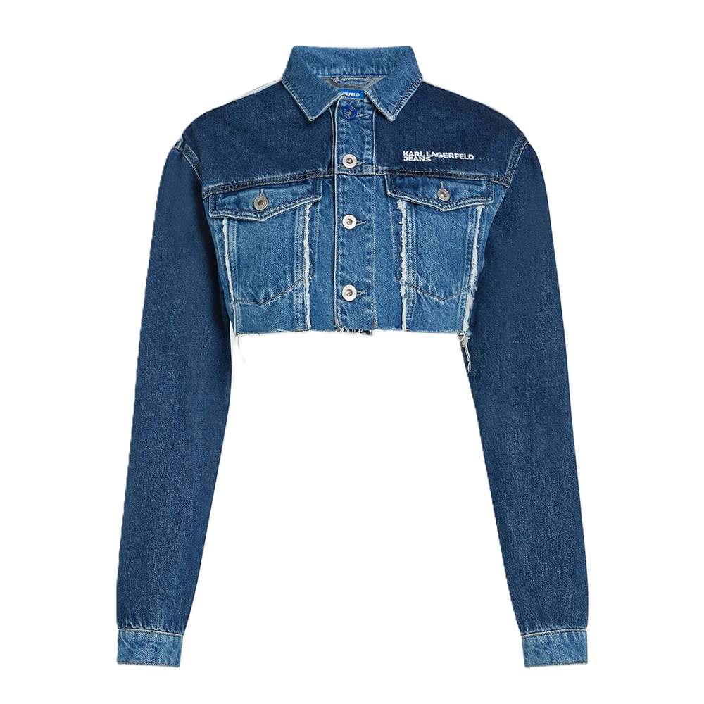 KARL LANGERFELD BLOCKED DENIM MICRO JACKET B3W14019 5