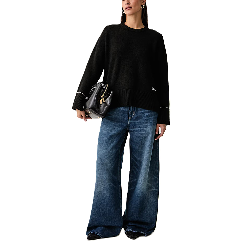 KARL LAGERFELD LR WIDE LEG DENIM B4W10016 4