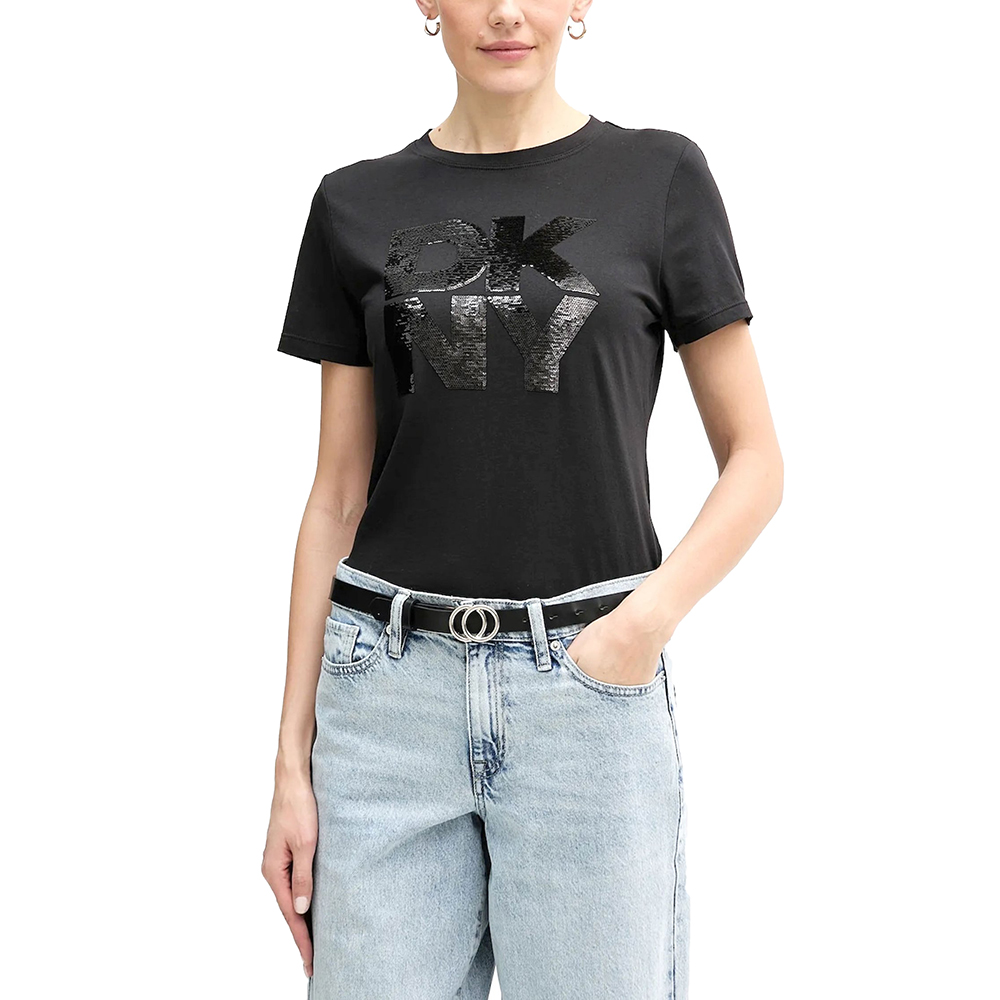 DJ6T1684 LOGO ΜΠΛΟΥΖΑΚΙ ΚΟΝΤΟΜΑΝΙΚΟ DKNY 1