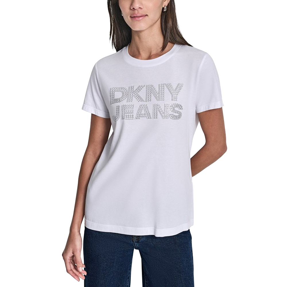 DJ6T1692 LOGO ΜΠΛΟΥΖΑΚΙ ΚΟΝΤΟΜΑΝΙΚΟ DKNY 1