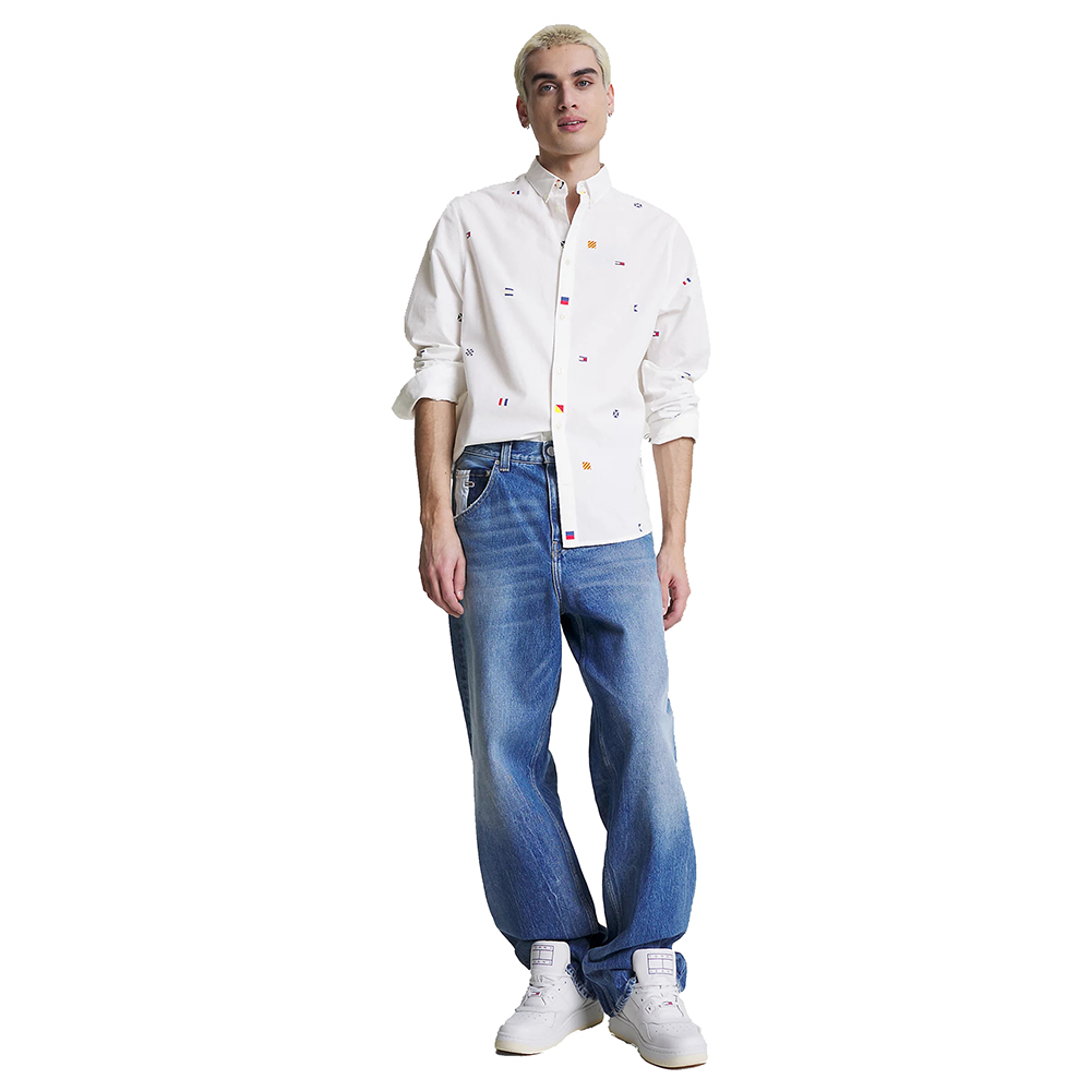 TOMMY HILFIGER TJM CLSC FLAG CRITTER SHIRT DM0DM16611 1