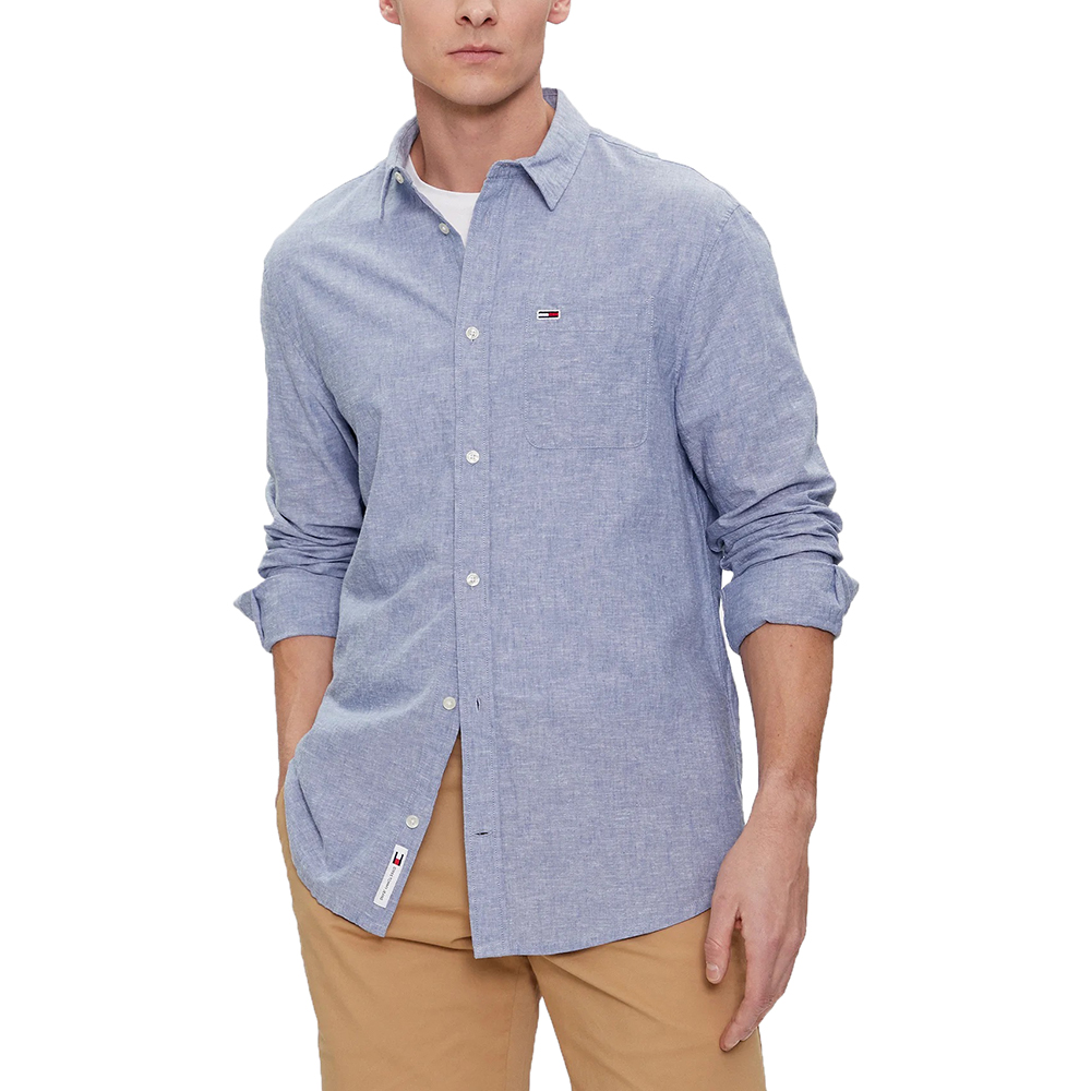 TOMMY HILFIGER TJM REG LINEN BLEND SHIRT DM0DM18962 1