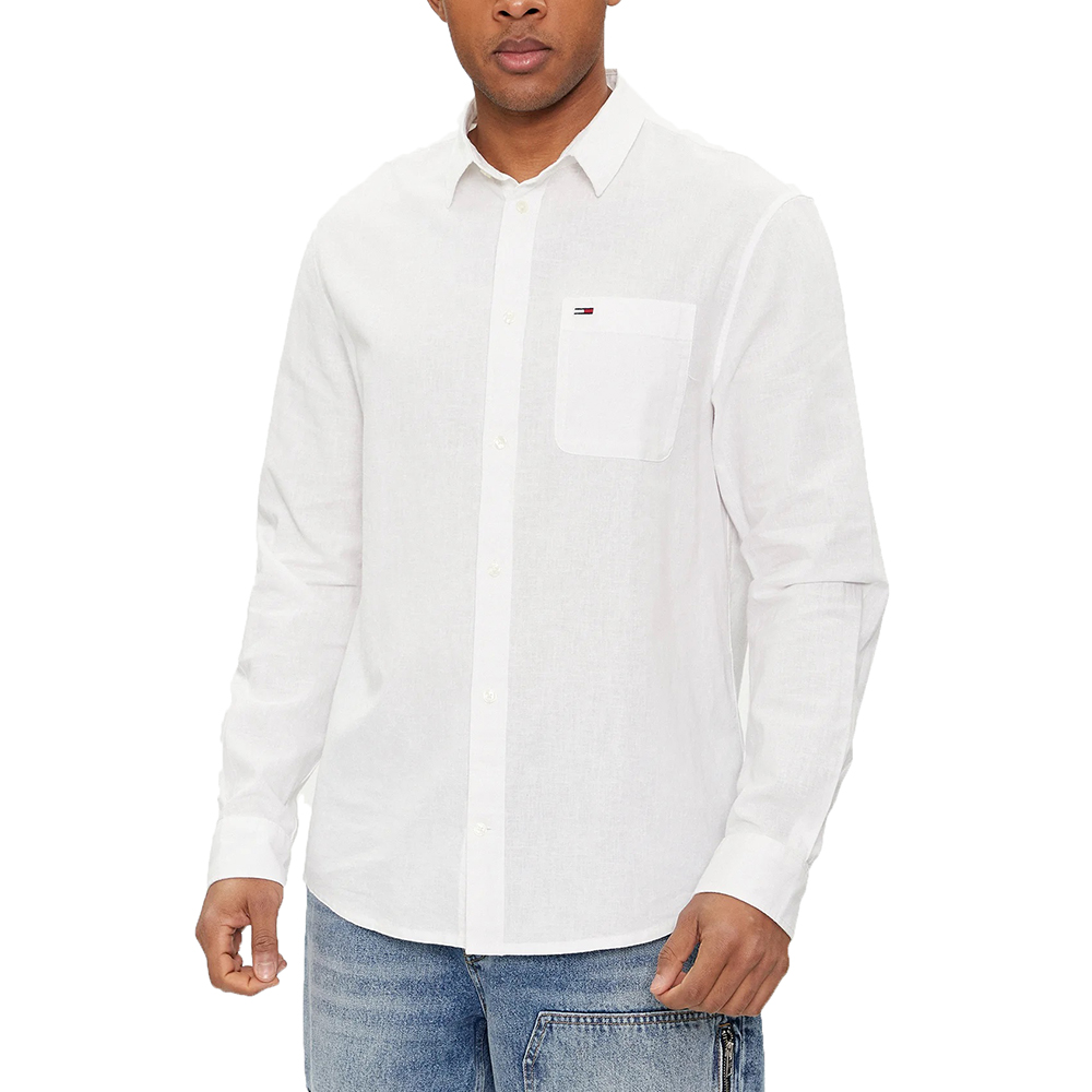 TOMMY HILFIGER TJM REG LINEN BLEND SHIRT DM0DM18962 1