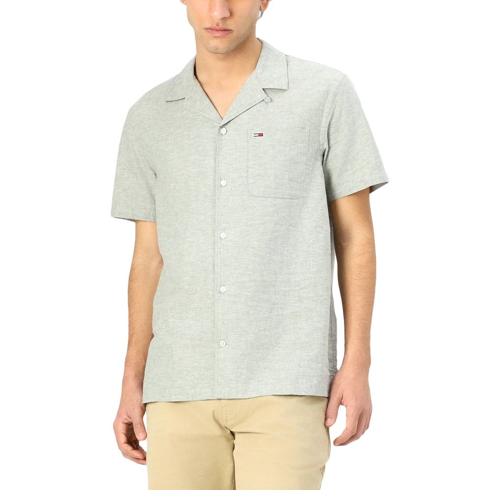 TOMMY HILFIGER TJM LINEN BLEND CAMP SS EXT DM0DM20895 1