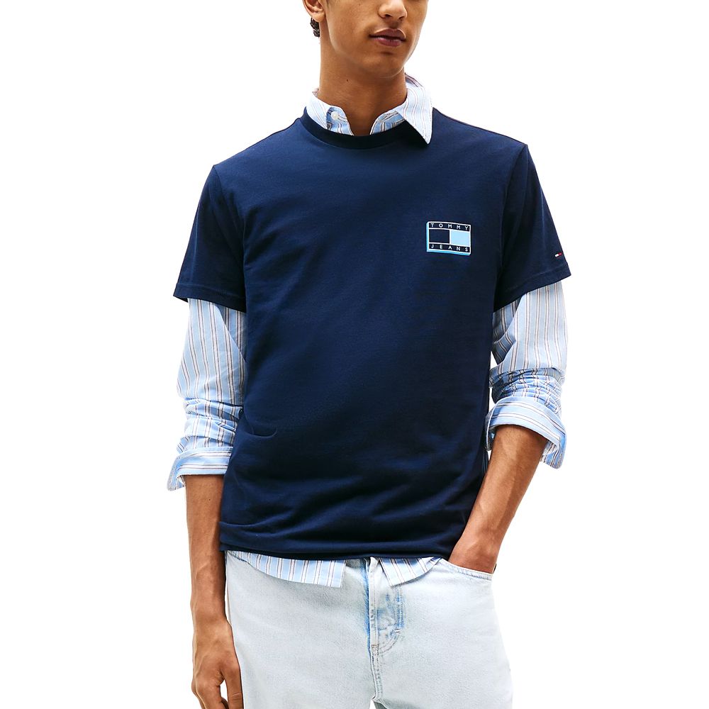 TOMMY HILFIGER TJM SLIM POP COLOR FLAG TEE EX DM0DM21577 1