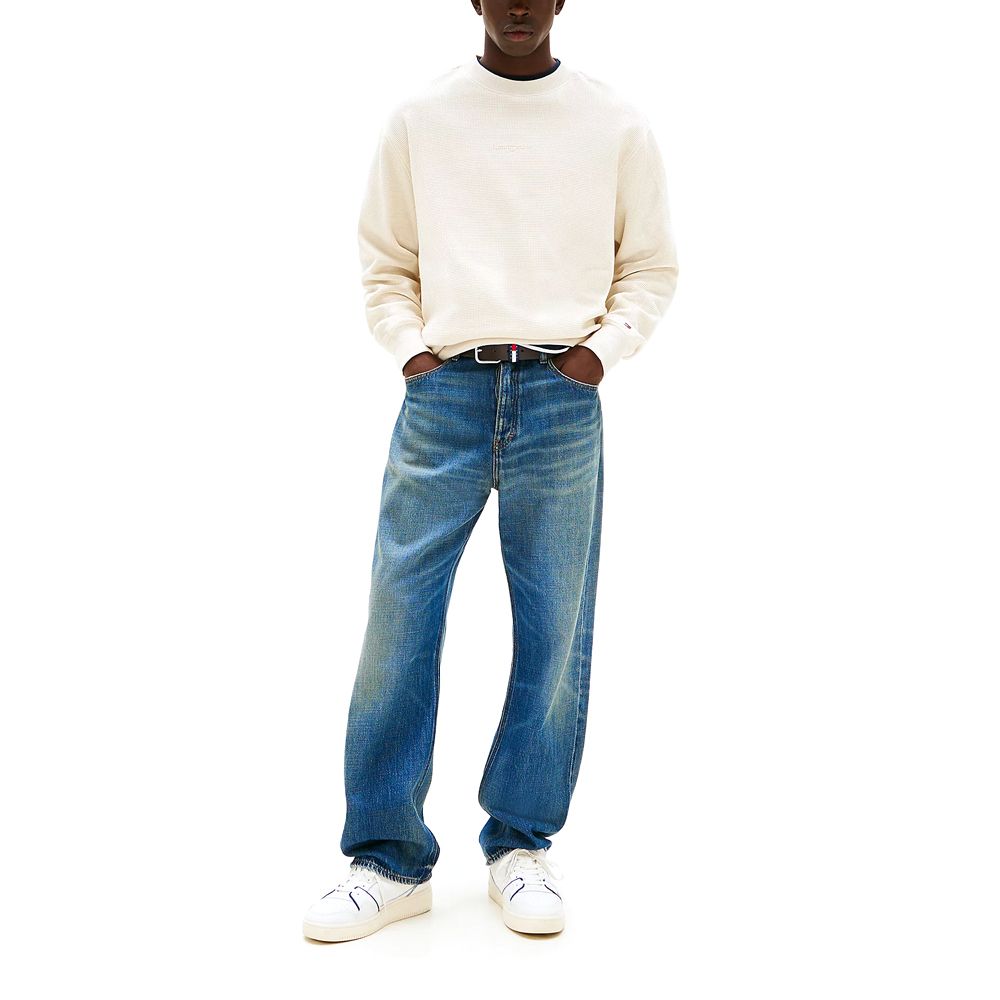 TOMMY HILFIGER TJM RLX WAFFLE SCRIPT CREW DM0DM21622 4