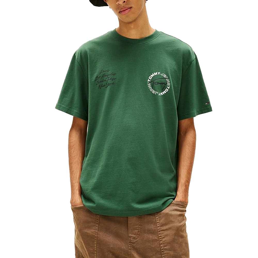 TOMMY HILFIGER TJM RLX SIGN CIRCLE SS TEE EXT DM0DM22535 1