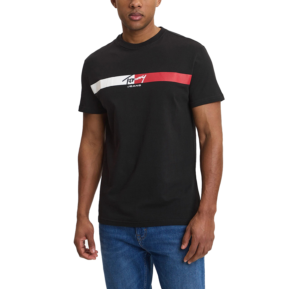TOMMY HILFIGER TJM REG SIGNATURE STRIPE T EXT DM0DM22539 1