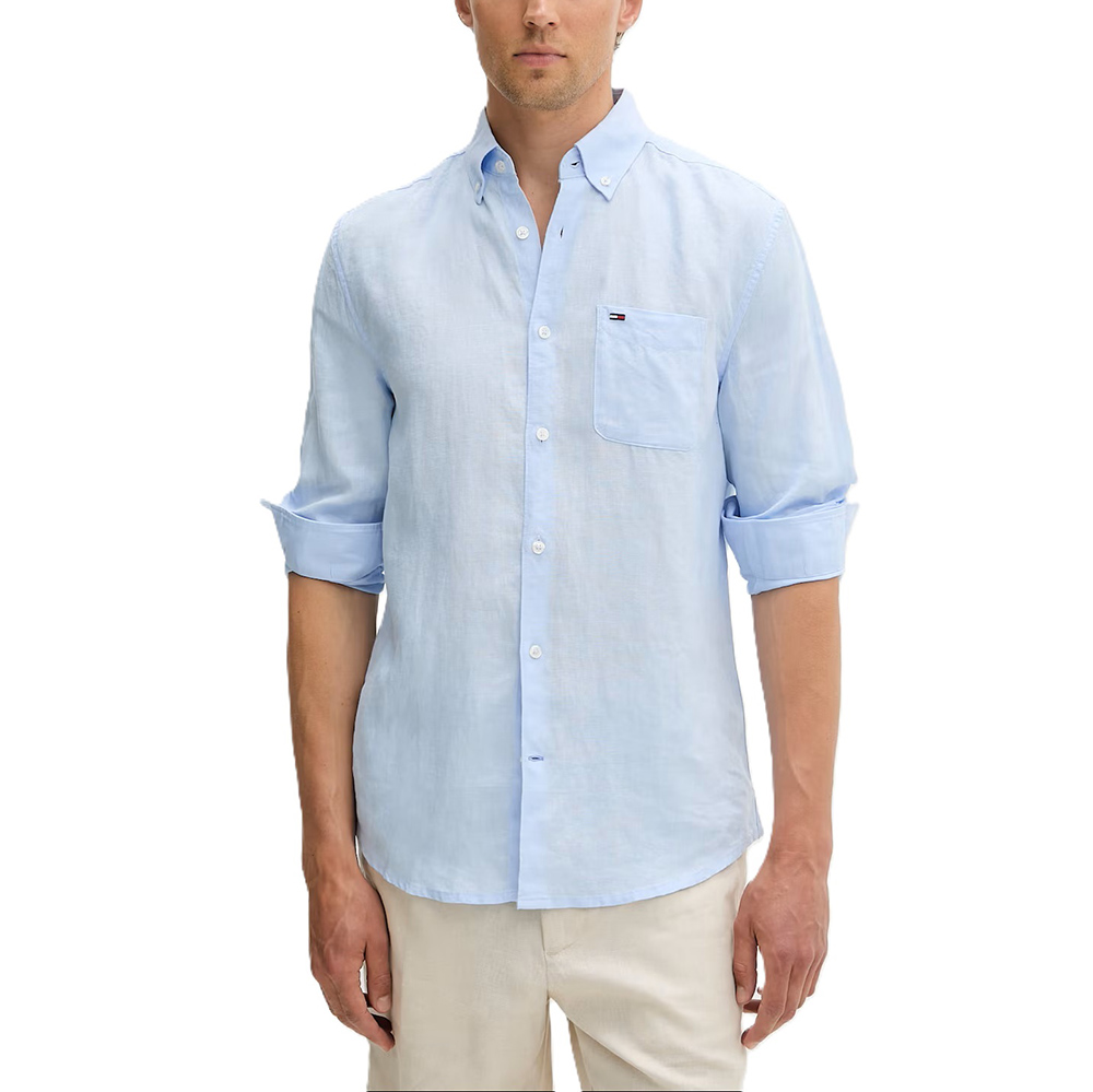 TOMMY HILFIGER TJM REG LINEN SHIRT DM0DM22760 1