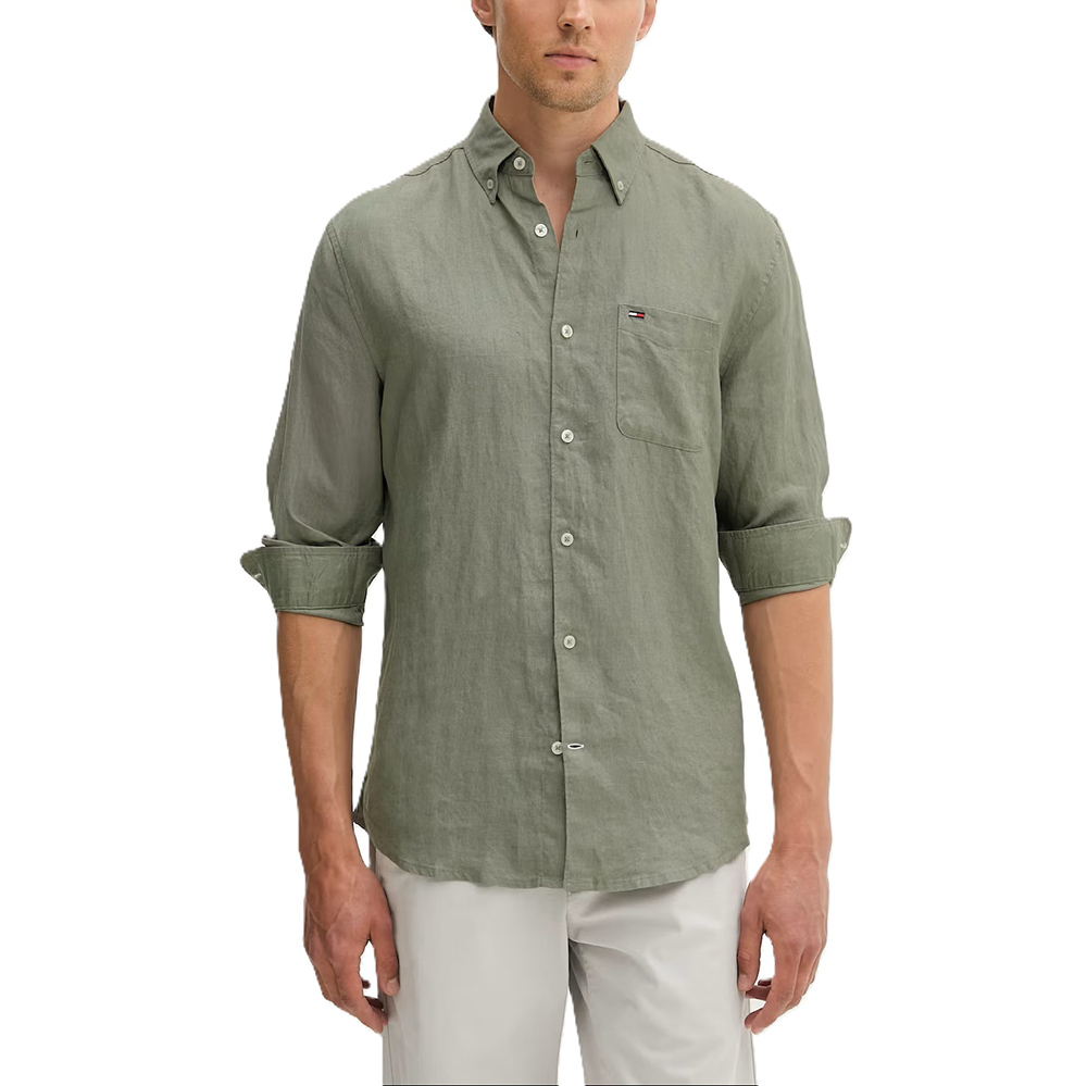 TOMMY HILFIGER TJM REG LINEN SHIRT DM0DM22760 1