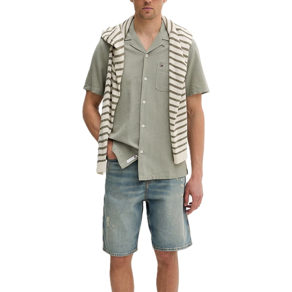 TOMMY HILFIGER TJM REG LINEN BLEND CAMP SS EX DM0DM23058 3