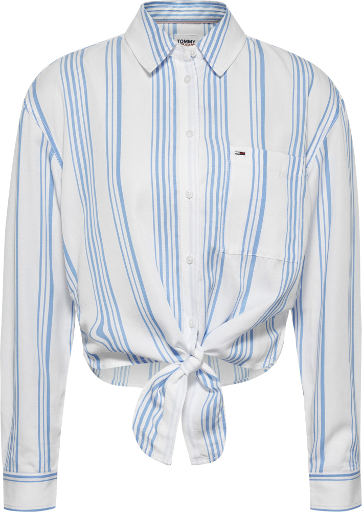 TJW FRONT TIE STRIPE SHIRT DW0DW12901 1