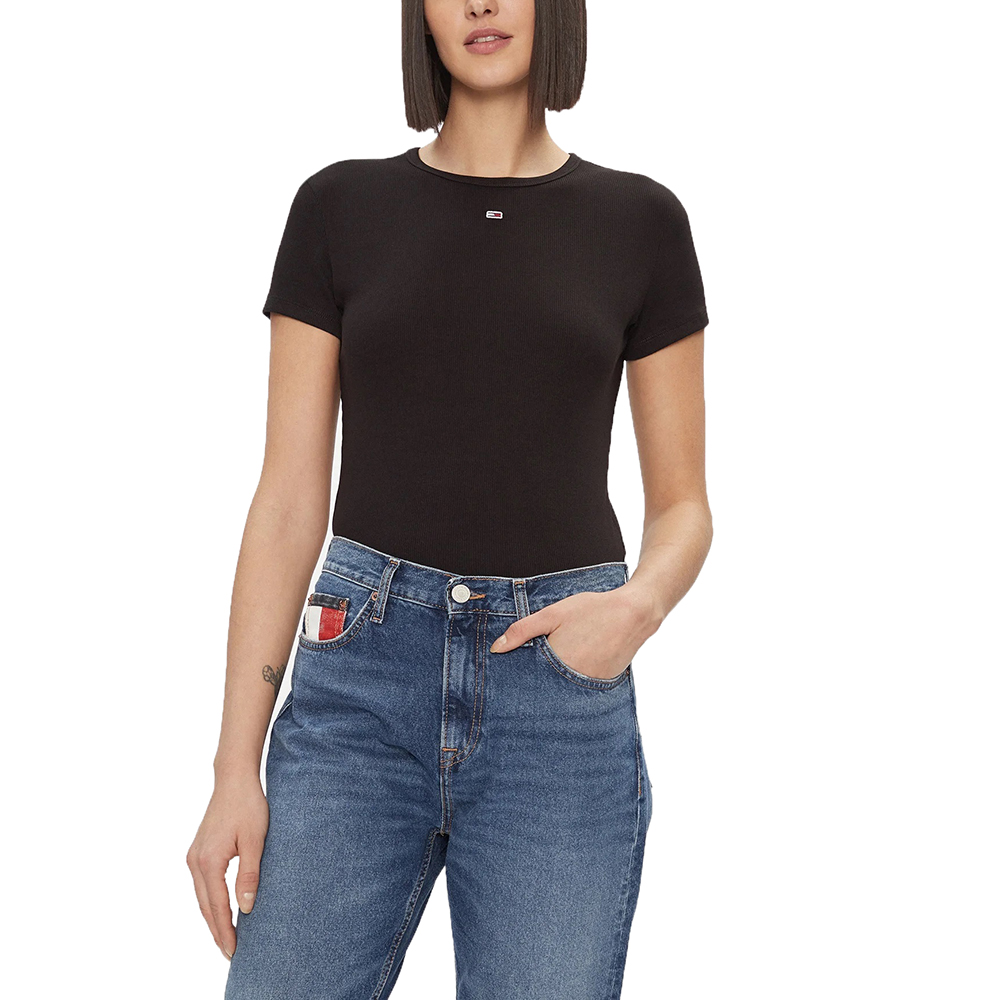 TOMMY HILFIGER TJW SLIM ESSENTIAL RIB SS EXT DW0DW17383 1