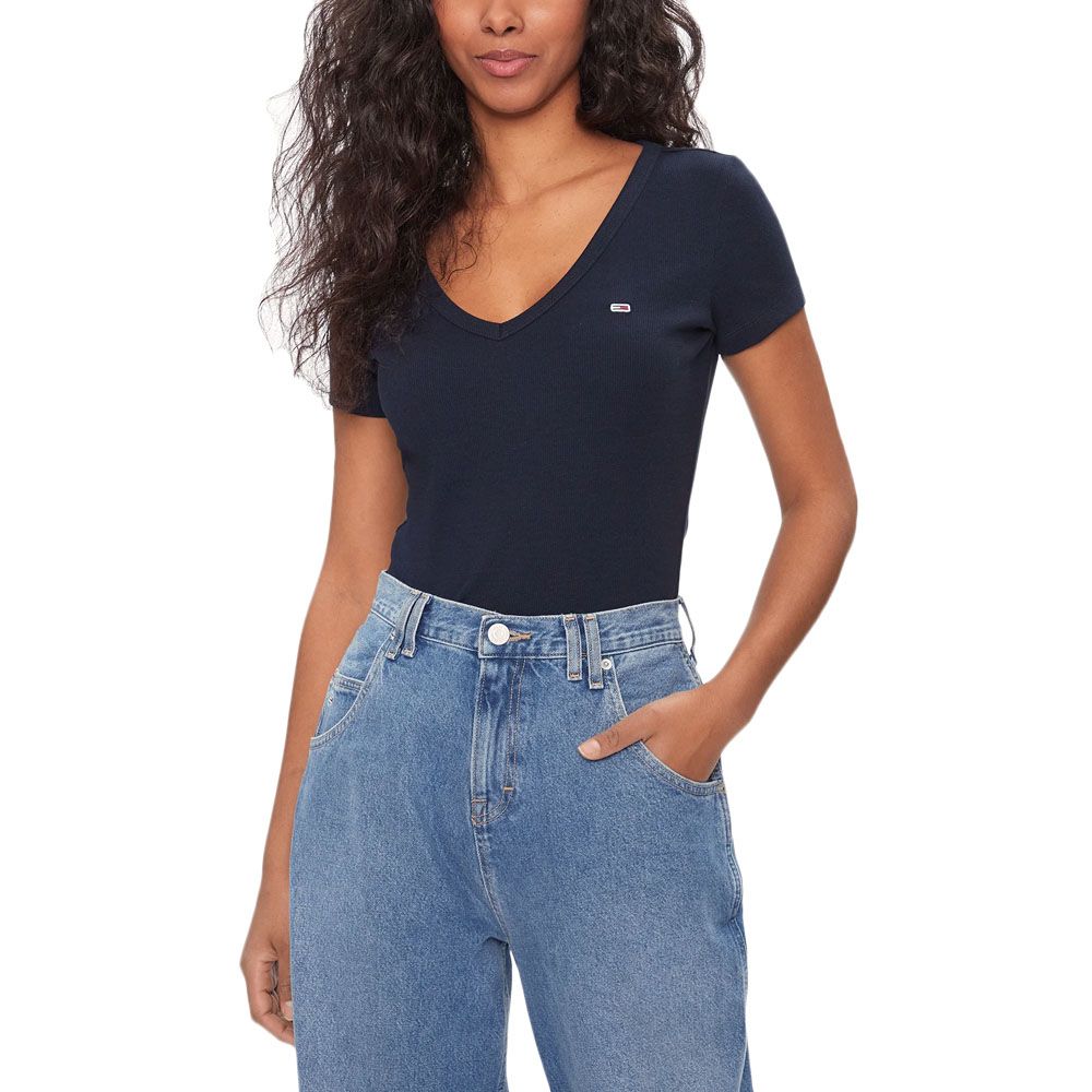 TOMMY HILFIGER TJW SLIM ESSENTIAL RIB V SS DW0DW17385 1