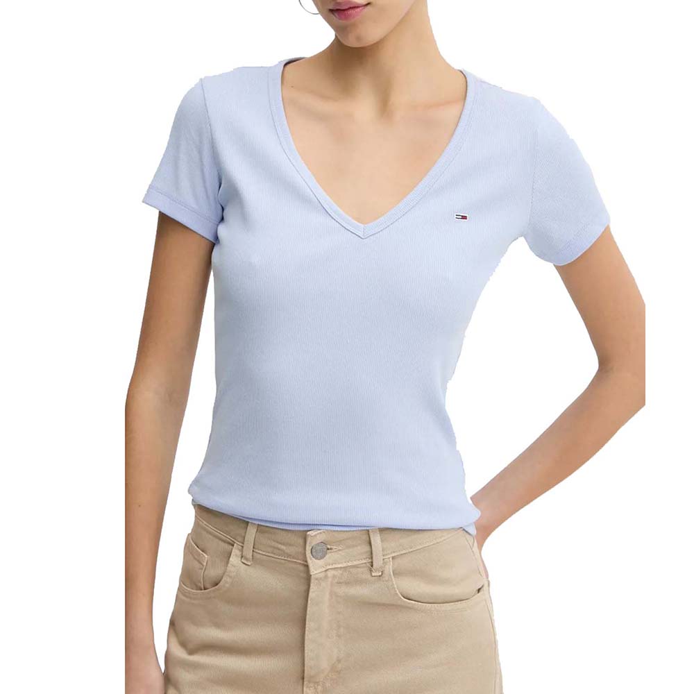 TOMMY HILFIGER TJW SLIM ESSENTIAL RIB V SS DW0DW17385 1
