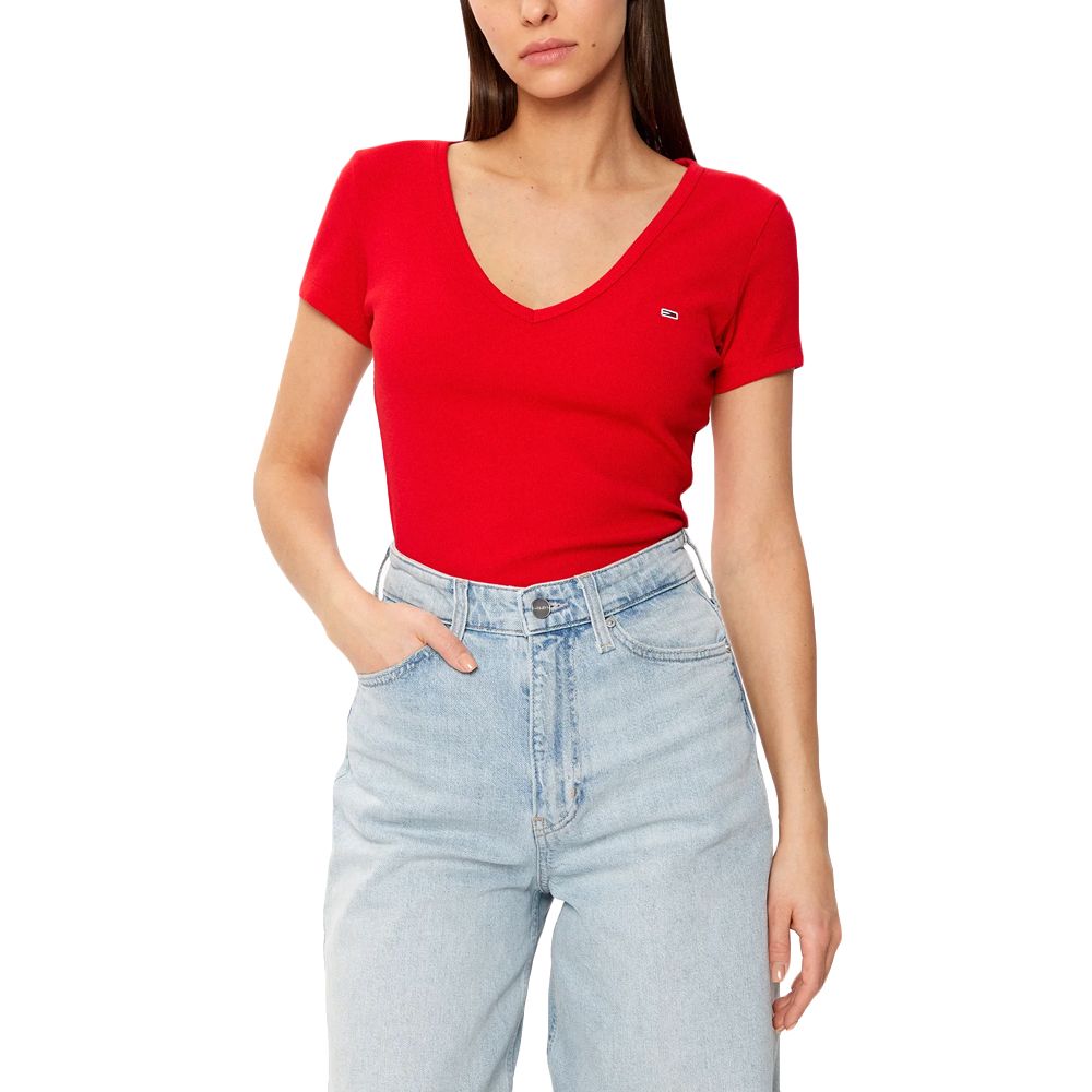 TOMMY HILFIGER TJW SLIM ESSENTIAL RIB V SS DW0DW17385 1
