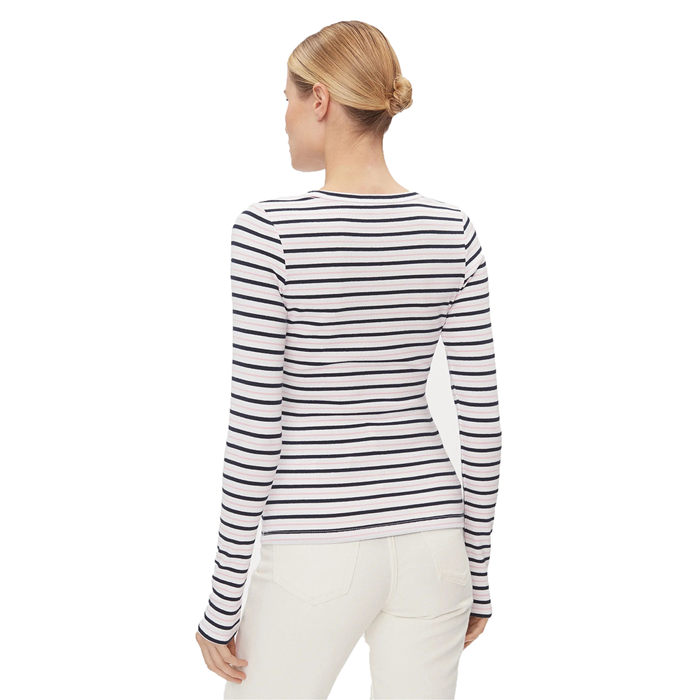 TOMMY HILFIGER TJW SLIM ESS STRIPE RIB V LS DW0DW17386 2