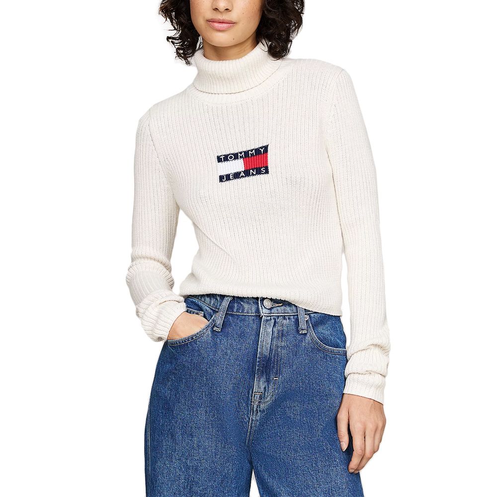 TOMMY HILFIGER TJW MELANGE TRTLNCK FLAG SWEAT DW0DW18678 1