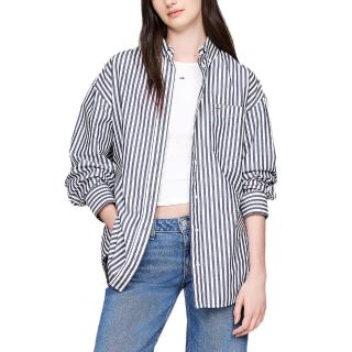 TOMMY HILFIGER TJW OVS PINSTRIPE SHIRT DW0DW19236