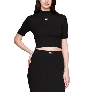 TOMMY HILFIGER TJW BADGE MOCK NECK TOP SS DW0DW19292