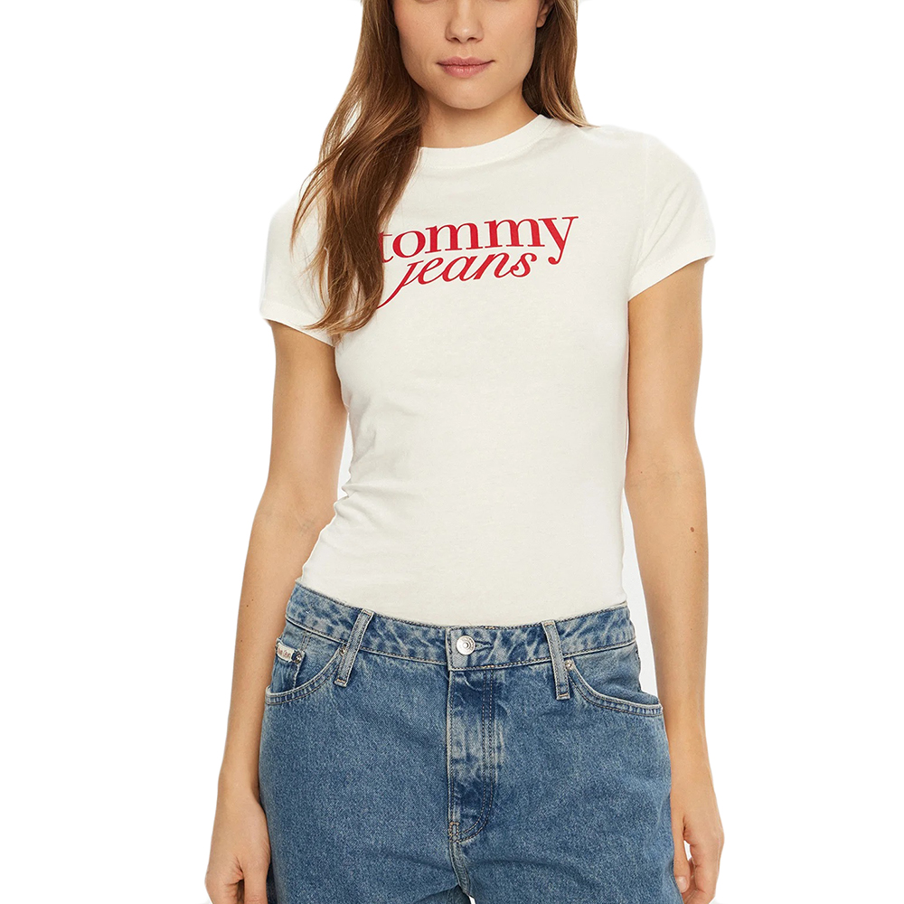 TOMMY HILFIGER SLIM ESSENTIAL LOGO TEE EX DW0DW19447 1