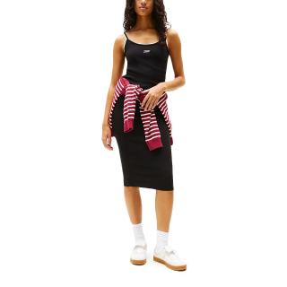 TOMMY HILFIGER TJW SCRIPT STRAP MIDI DRESS EX DW0DW20330