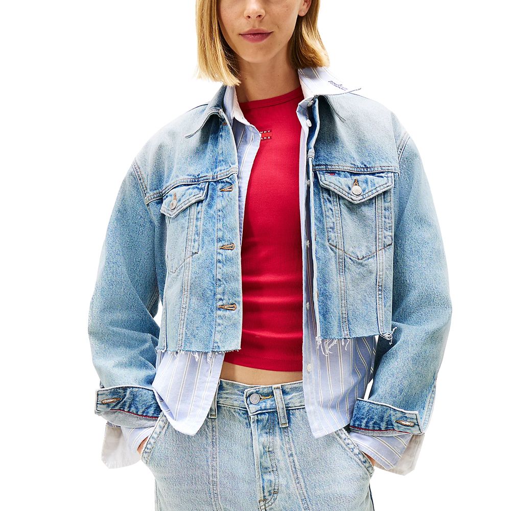 TOMMY HILFIGER CROPPD TRCKR JKT RWB EXT CI603 DW0DW21063 1